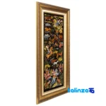 In-room view of Si Persia Handwoven Tapestry Hunting Scene room styling and scale