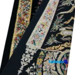 In-room view of Handwoven Carpet Wall Art Hunting Scene room styling and scale