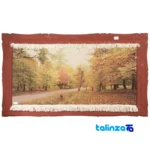 In-room view of C Persia Handwoven Carpet Tapestry Autumn Scene room styling and scale