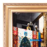In-room view of C Persia Handwoven Carpet Wall Art Cairo Market room styling and scale
