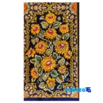 In-room view of TGH Handwoven Carpet Floral Design room styling and scale