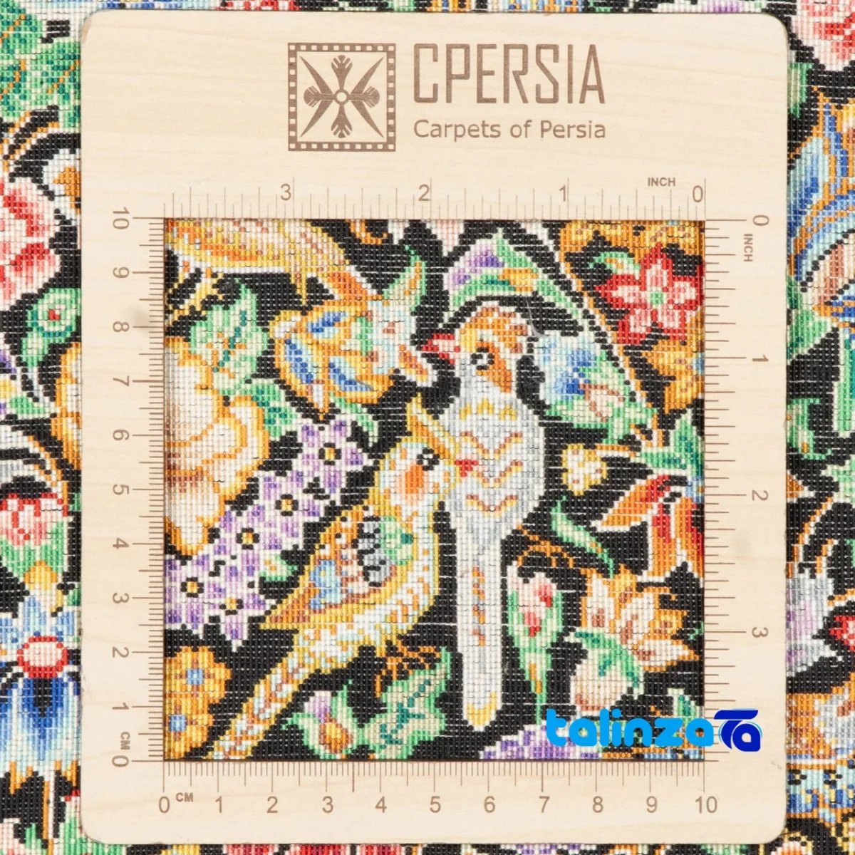 In-room view of Si Persia Handwoven Tapestry Floral Design room styling and scale