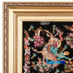 In-room view of C Persia Handwoven Tapestry Miniature Hunting Scene room styling and scale