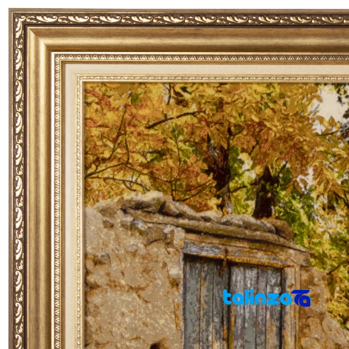 In-room view of Si Persia Handwoven Tapestry Autumn Landscape Art room styling and scale