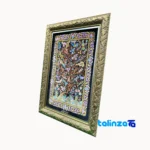 In-room view of Komeh Handwoven Carpet Wall Art Bird Design room styling and scale