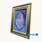 In-room view of Handmade Carpet Wall Art Floral Design room styling and scale