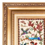 In-room view of Si Persia Handwoven Carpet Wall Art Hunting Scene room styling and scale
