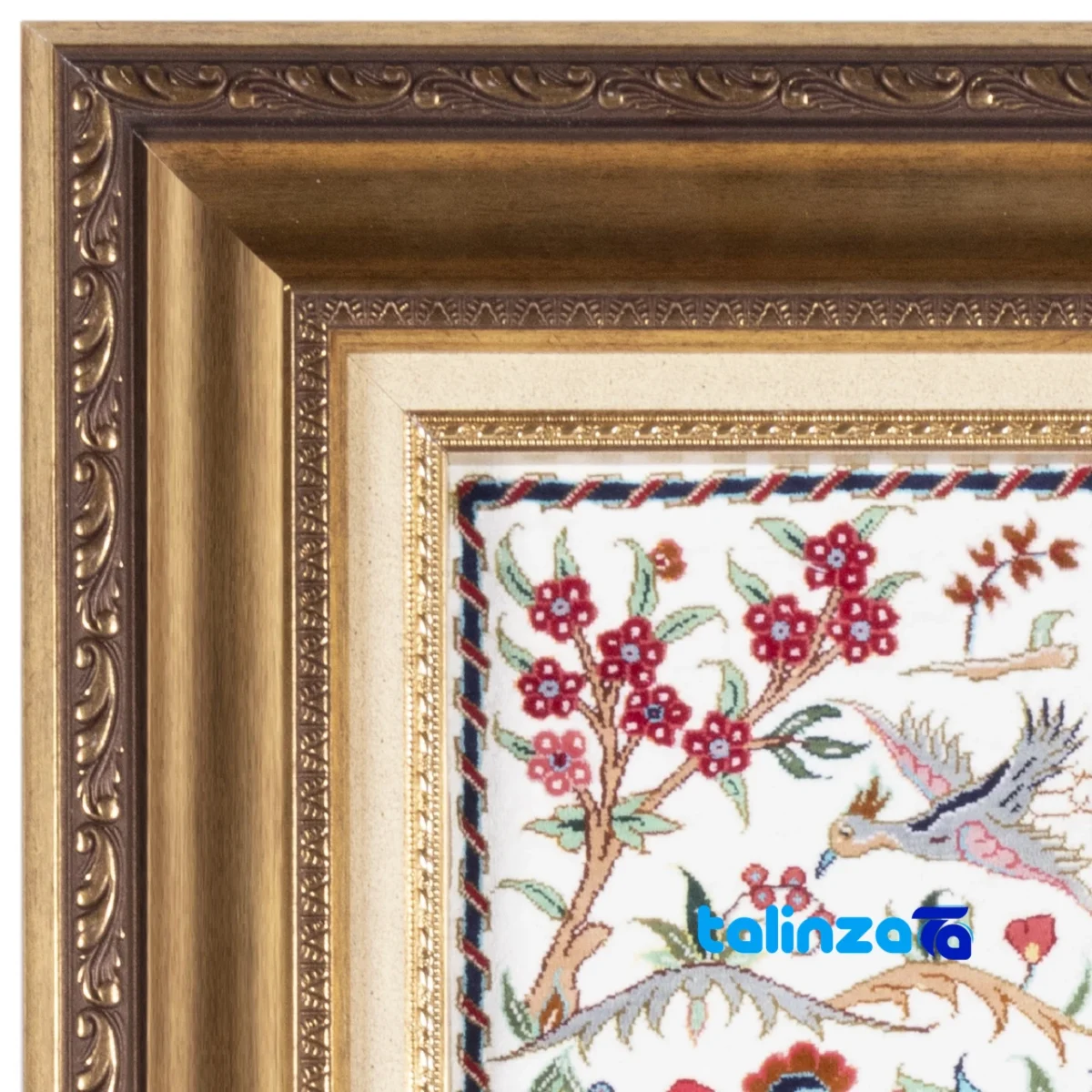 In-room view of Si Persia Handwoven Carpet Wall Art Hunting Scene room styling and scale