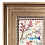 In-room view of C Persia Handwoven Carpet Tapestry Hunting Scene room styling and scale