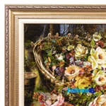 In-room view of Si Persia Handwoven Carpet Wall Art Floral Design room styling and scale