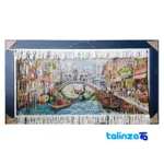 In-room view of Venice Handwoven Tapestry Silk Frame Art room styling and scale