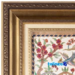 In-room view of C Persia Handwoven Carpet Wall Art Hunting Scene room styling and scale