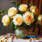 In-room view of Si Persia Handwoven Carpet Wall Art Flower Design room styling and scale