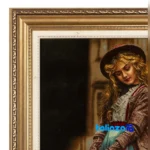 In-room view of Si Persia Handwoven Tapestry Flower Girl Design room styling and scale
