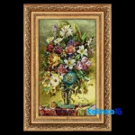 In-room view of Mirnazami Handwoven Tapestry Floral Design room styling and scale