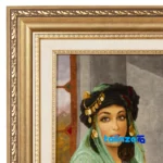 In-room view of Si Persia Handwoven Tapestry Kurdish Girl Design room styling and scale