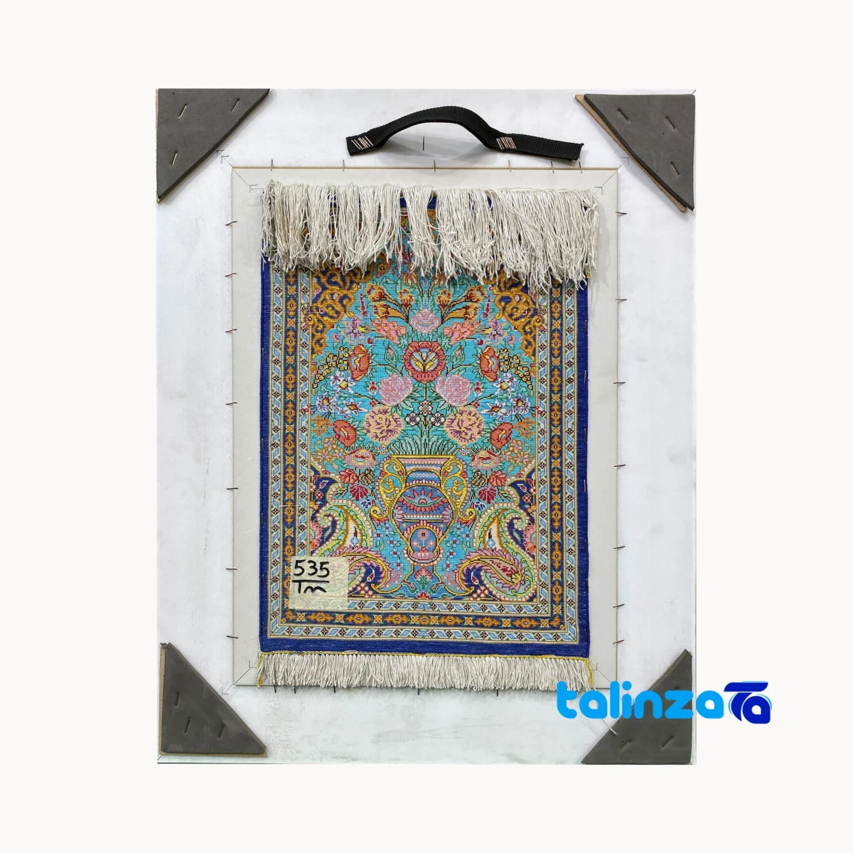 In-room view of Handmade Fantasy Tapestry Floral Design room styling and scale