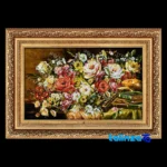 In-room view of Mirnazami Handwoven Tapestry Floral Design room styling and scale
