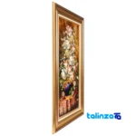 In-room view of C Persia Handwoven Tapestry Floral Design room styling and scale