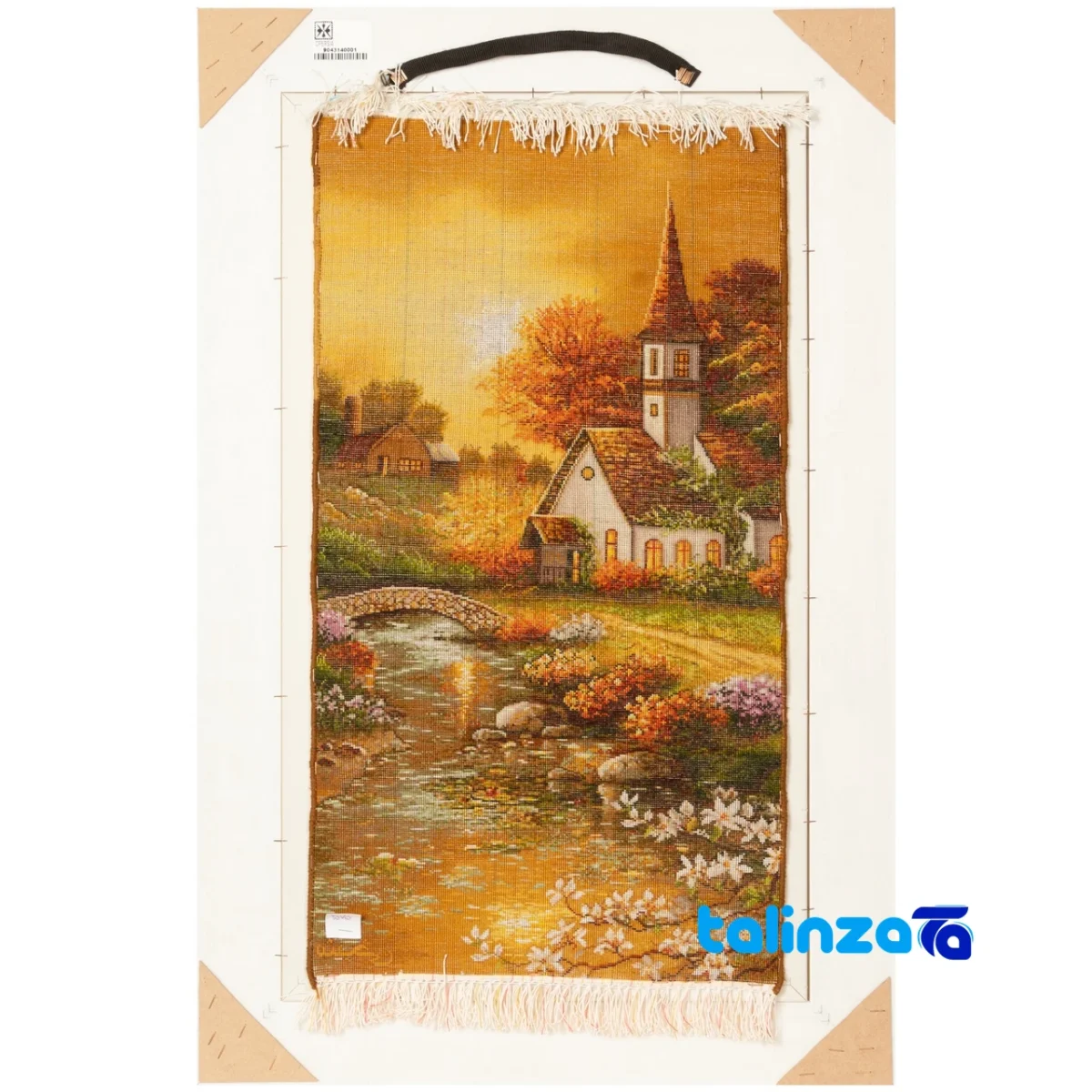 In-room view of C Persia Handwoven Tapestry Landscape Art room styling and scale