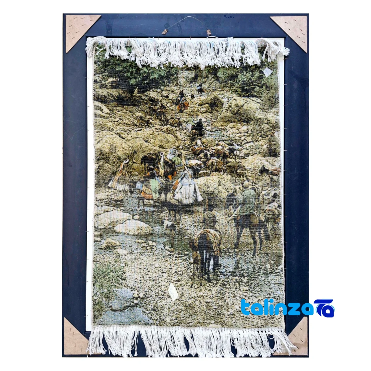 In-room view of Handmade Carpet Wall Art Miniature Landscape Design room styling and scale