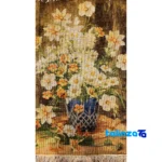 In-room view of Handmade Carpet Wall Art Flower Vase NKP.R31 Design room styling and scale