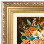 In-room view of Si Persia Handwoven Tapestry Flower Design room styling and scale