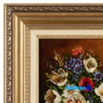 In-room view of Si Persia Handwoven Carpet Wall Art Floral Design room styling and scale
