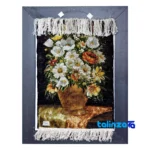In-room view of Handmade Carpet Wall Art Flower Vase room styling and scale