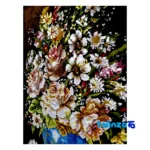 In-room view of Handmade Carpet Wall Art Flower Vase room styling and scale