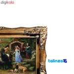 In-room view of Colaris Machine-Woven Tapestry Art with Frame room styling and scale