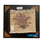 Side view of Narmine Kasa Handwoven Carpet Floral Design profile and structure