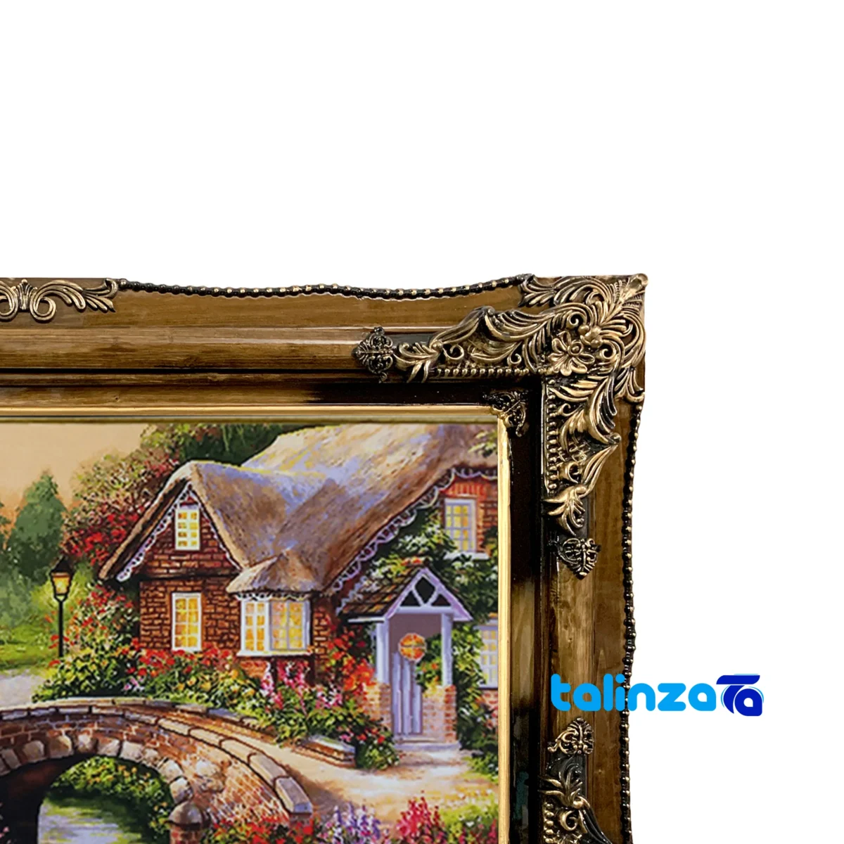 In-room view of Kohneh Handwoven Carpet Wall Art Cottage Design room styling and scale