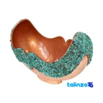 Side view of HQ3225Magnificent Art Turquoise Inlaid Candy Bowl Plate Set profile and structure