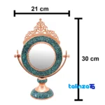 Side view of Crowned Turquoise Haftsin Decorative Set 301211 86 x 10 profile and structure