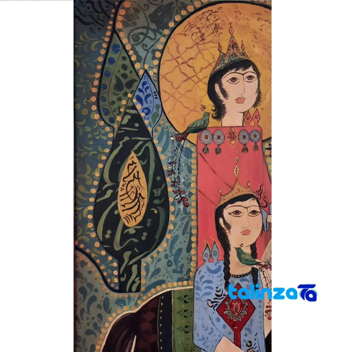 Side view of Katayun Abadi Painting Lovers Impressionism profile and structure