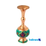 Side view of JPA Copper Vase Set Handcrafted Engraved Design profile and structure