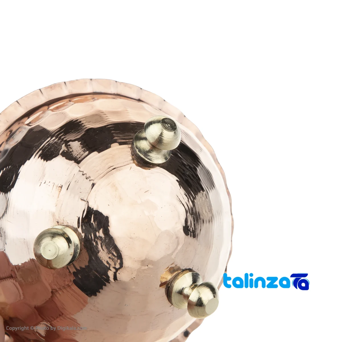 Side view of Zanjan Copper Bowl Haft Sin profile and structure