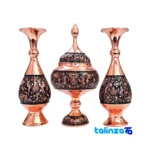 Diamond Cut Flower and Bird Design Pot Set profile structure (Side view)