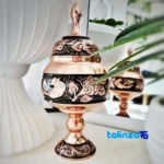 Side view of Isfahan Copper Chocolate Bowl Diamond Cut profile and structure