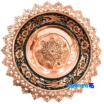 Side view of Diamond Cut Copper Candy Dish Decorative profile and structure