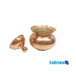 Side view of Parsian Copper Sugar Bowl Hammered Design and tin profile structure