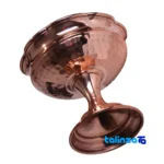 Zanjan Copper Ice Cream Scoop Unique Design 8x8. - Side view showing profile and structure
