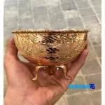 Isfahan Copper Bowl Three-Legged Unique Design box profile and sealing (Side view)