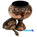 Diamond Cut Copper Chocolate Bowl and Vase Set profile structure (Side view)