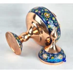 Side view of Persian Copper Candy Dish Engraved Design profile and structure