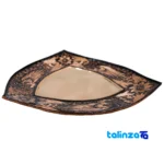 Diamond Cut Copper Bowl and Plate Set 23x23x13 cm profile structure (Side view)