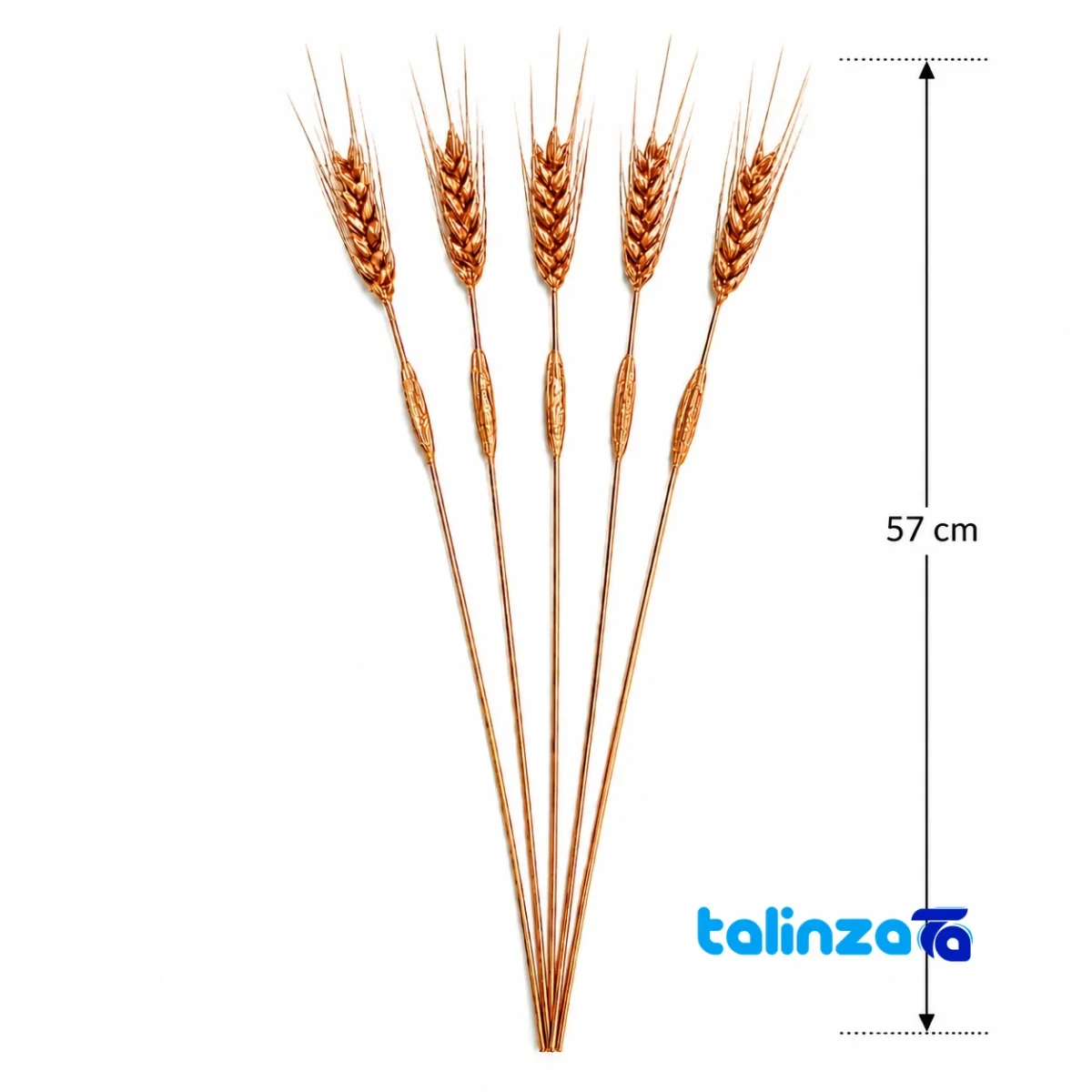 Mesi Wheat & Sunil Decorative Flowers Set of 5 profile and structure (Side view)