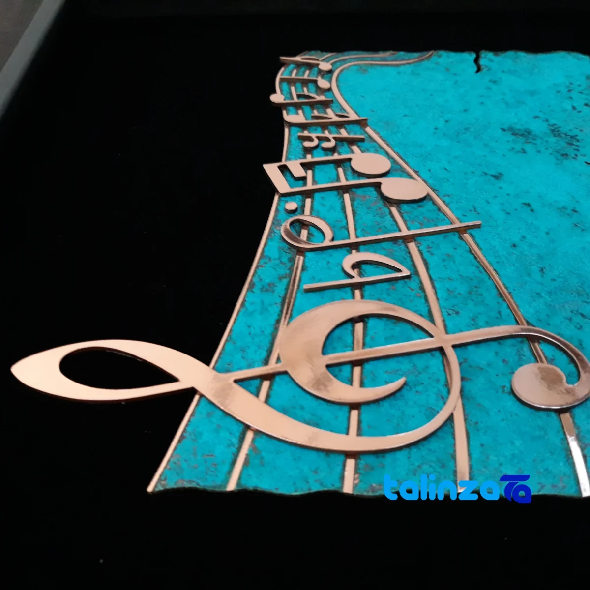 Melody Mosaic Copper Artwork profile and structure (Side view)