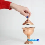 Zanjan Copper Sugar Bowl Rose Design profile and structure (Side view)